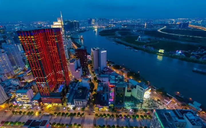 Sparkling view of Ho Chi Minh City by night